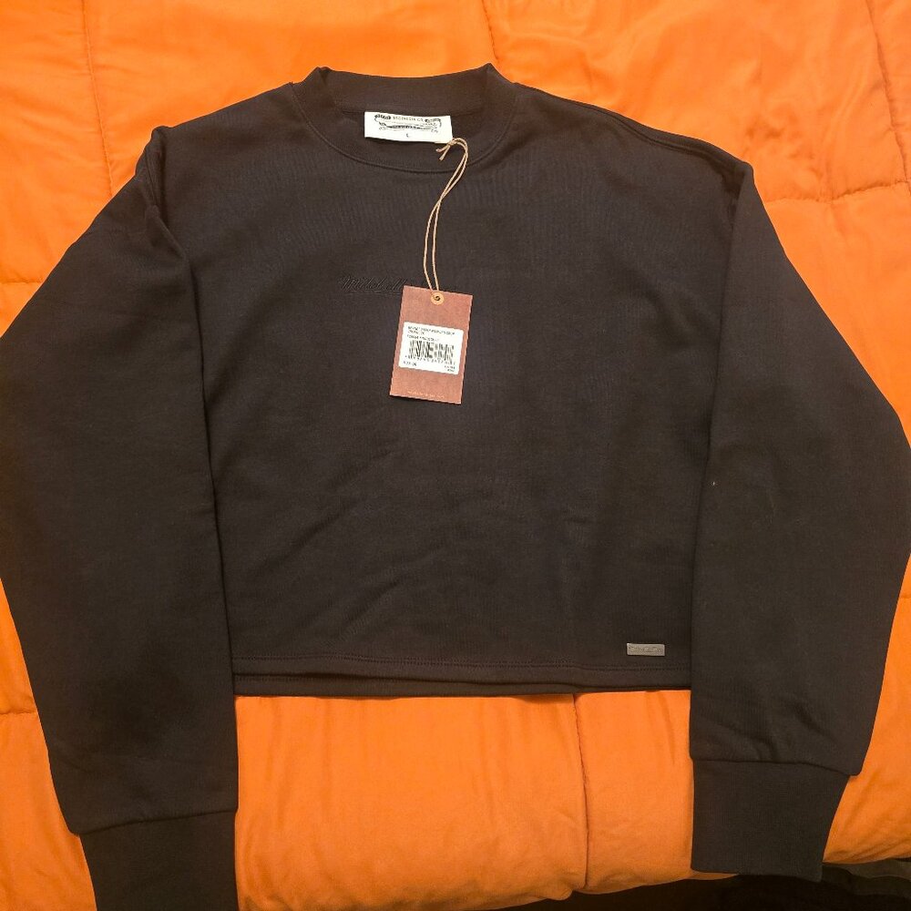 Mitchell and Ness Woman Crop Top Sweater Large
